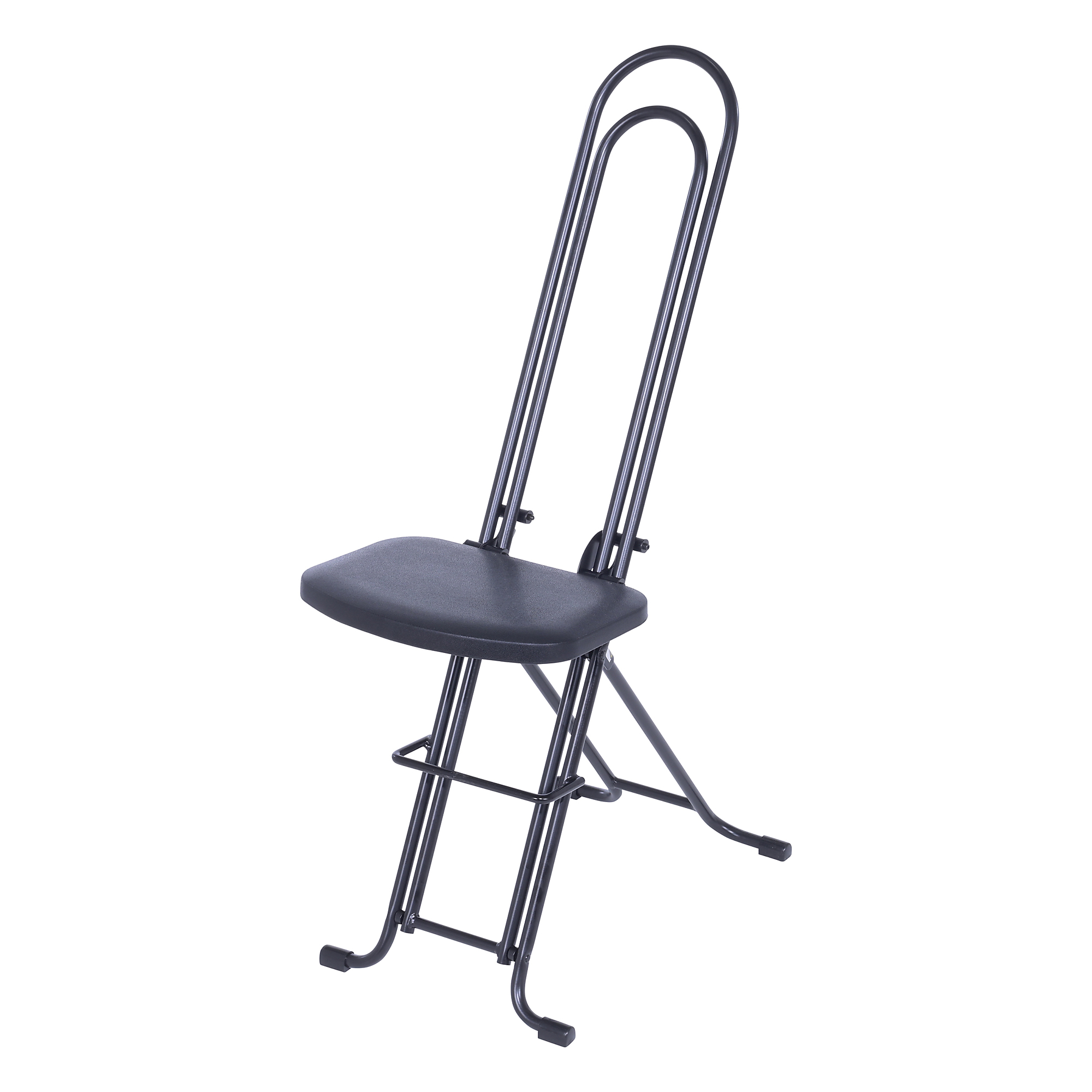 Vestil Steel Height-Adjustable Ergonomic Worker Chair - 18.5in.-35in. Seat Height, 220-Lb. Capacity, Black, Model# CPRO-800LP